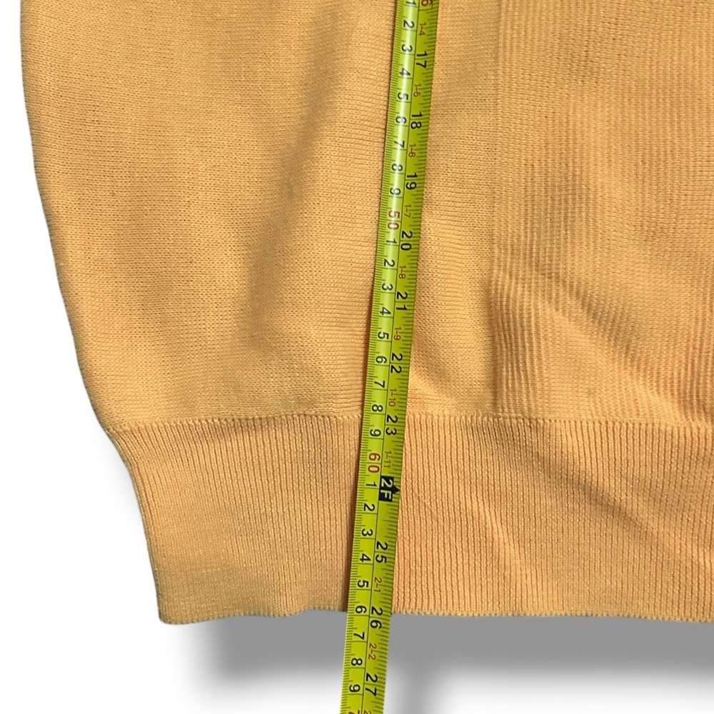 Vintage Bogner Yellow Wool Blend Sweater Embroidered Mock Neck Ski Men's M Ski - Picture 9 of 10